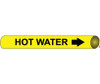 Pipemarker Precoiled - Hot Water B/Y - Fits 3/4"-1" Pipe - A4061