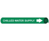 Pipemarker Precoiled - Chilled Water Supply W/G - Fits 1 1/8"-2 3/8" Pipe - B4015