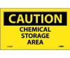 Caution: Chemical Storage Area - 3X5 - PS Vinyl - Pack of 5 - C126AP