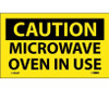 Caution Microwave Oven In Use 3X5 Ps Vinyl 5/Pk