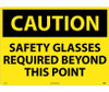 Caution: Safety Glasses Required Beyond This Point - 20X28 - .040 Alum - C351AD