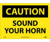 Caution Sound Your Horn 10X14 Ps Vinyl
