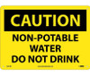 Caution: Non-Potable Water Do Not Drink - 10X14 - Rigid Plastic - C361RB