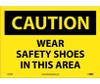 Caution: Wear Safety Shoes In This Area - 10X14 - PS Vinyl - C379PB