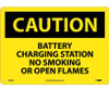 Caution Battery Charging Station No Smoking. . . 10X14 .040 Alum