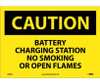 Caution: Battery Charging Station No Smoking - 10X14 - PS Vinyl - C386PB