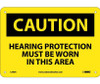 Caution: Hearing Protection Must Be Worn In This Area. - 7X10 - Rigid Plastic - C393R