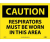 Caution: Respirators Must Be Worn In This Area - 10X14 - PS Vinyl - C397PB