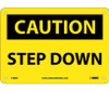 Caution: Step Down - 7X10 - Rigid Plastic - C400R