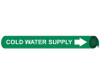 Pipemarker Precoiled - Cold Water Supply W/G - Fits 2 1/2"-3 1/4" Pipe - C4021