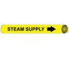 Pipemarker Precoiled - Steam Supply B/Y - Fits 2 1/2"-3 1/4" Pipe - C4099