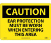 Caution: Ear Protection Must Be Worn When Entering This Area - 10X14 - .040 Alum - C471AB