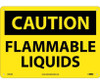 Caution: Flammable Liquids - 10X14 - .040 Alum - C492AB