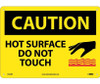 Caution: Hot Surface Do Not Touch - Graphic - 10X14 - Rigid Plastic - C525RB
