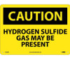 Caution: Hydrogen Sulfide Gas May Be Present - 10X14 - .040 Alum - C528AB