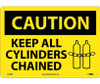 Caution: Keep All Cylinders Chained - Graphic - 10X14 - Rigid Plastic - C530RB