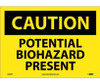 Caution: Potential Biohazard Present - 10X14 - PS Vinyl - C582PB