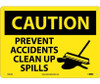 Caution Prevent Accidents Clean Up Spills Graphic 10X14 .040 Alum