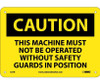 Caution: This Machine Must Not Be Operated With - 7X10 - Rigid Plastic - C61R