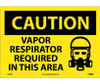 Caution: Vapor Respirator Required In This Area - Graphic - 10X14 - PS Vinyl - C632PB