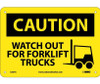Caution: Watch Out For Forklift Trucks - Graphic - 7X10 - .040 Alum - C637A