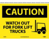 Caution Watch Out For Fork Lift Trucks Graphic 10X14 Ps Vinyl