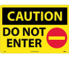 Caution: Do Not Enter - Graphic - 14X20 - Rigid Plastic - C665RC