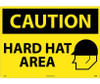 Caution: Hard Hat Area - Graphic - 20X28 - .040 Alum - C666AD