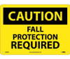 Caution: Fall Protection Required - 10X14 - Rigid Plastic - C680RB