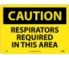 Caution: Respirators Required In This Area - 10X14 - .040 Alum - C71AB