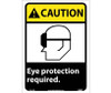 Caution: Eye Protection Required (W/Graphic) - 14X10 - PS Vinyl - CGA10PB