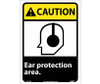 Caution: Ear Protection Area - 14X10 - PS Vinyl - CGA22PB