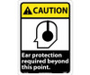 Caution: Ear Protection Required Beyond This Point - 14X10 - .040 Alum - CGA23AB