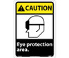Caution: Eye Protection Area - 14X10 - .040 Alum - CGA25AB