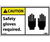 Caution: Safety Gloves Required (Graphic) - 3X5 - PS Vinyl - Pack of 5 - CGA8AP