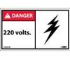 Danger: 220 Volts - 3X5 - PS Vinyl - Pack of 5 - DGA32AP