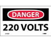 Danger: 220 Volts - 3X5 - PS Vinyl - Pack of 5 - DGA32AP
