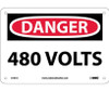 Danger 480 Volts 7X10 .040 Alum