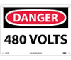 Danger 480 Volts 10X14 Fiberglass