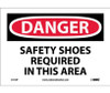 Danger: Safety Shoes Required In This Area - 7X10 - PS Vinyl - D110P