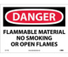 Danger: Flammable Material No Smoking Or Open Flames - 10X14 - PS Vinyl - D117PB