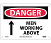 Danger: Men Working Above - 7X10 - Rigid Plastic - D125R