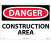 Danger: Construction Area - 14X20 - Rigid Plastic - D132RC