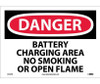 Danger: Battery Charging Area No Smoking Or Open - 10X14 - PS Vinyl - D133PB