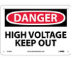 Danger: High Voltage Keep Out - 7X10 - .040 Alum - D139A