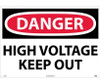 Danger: High Voltage Keep Out - 20X28 - .040 Alum - D139AD