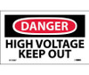 Danger: High Voltage Keep Out - 3X5 - PS Vinyl - Pack of 5 - D139AP