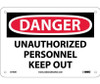 Danger: Unauthorized Personnel Keep Out - 7X10 - Rigid Plastic - D143R