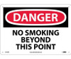 Danger: No Smoking Beyond This Point - 10X14 - Rigid Plastic - D152RB