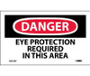 Danger: Eye Protection Required In This Area - 3X5 - PS Vinyl - Pack of 5 - D201AP